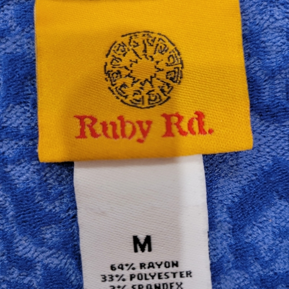 Ruby Road Casual Blue Print Zip Up Jacket With Pockets Med - Picture 7 of 7